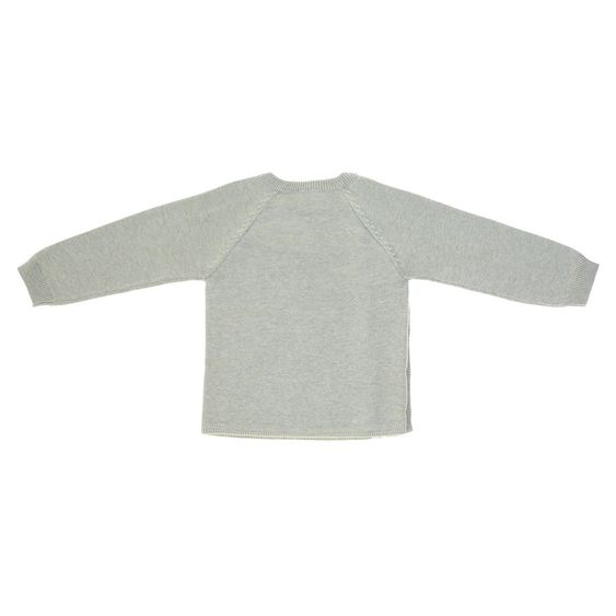 Lässig Strick-Pullover Kimono GOTS - Garden Explorer Aqua Grey - Gr. 50/56