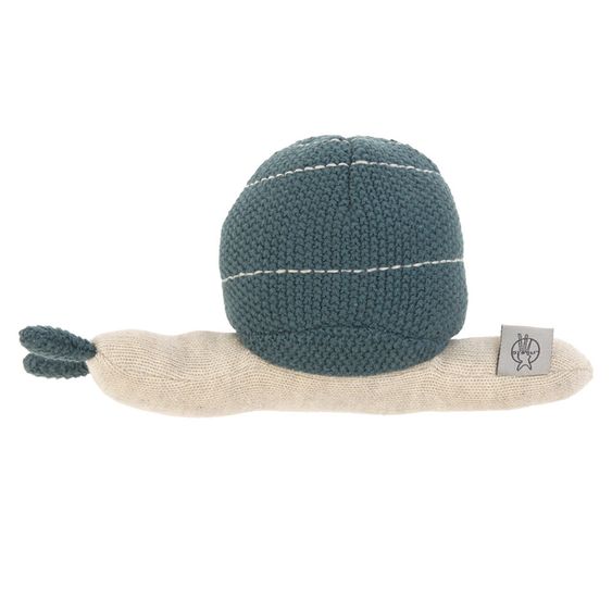 Lässig Strick-Spieltier aus Bio-Baumwolle mit Rassel - Garden Explorer Snail