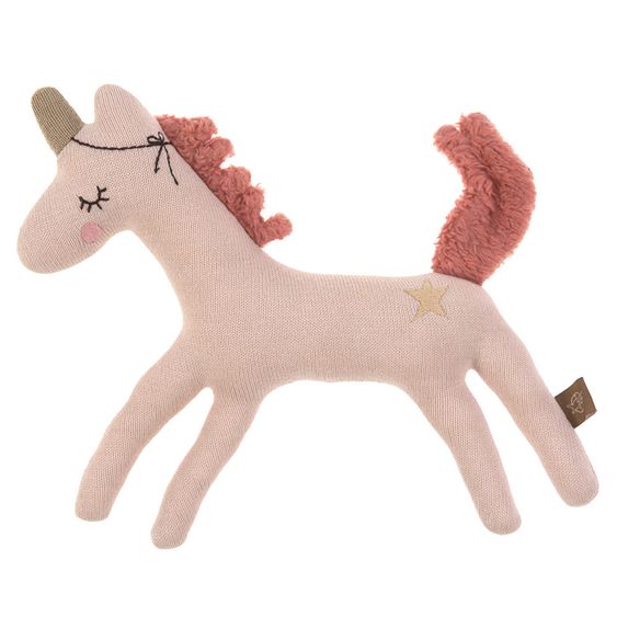 Lässig Strick-Spieltier aus Bio-Baumwolle - mit Rassel & Knisterpapier - More Magic Horse
