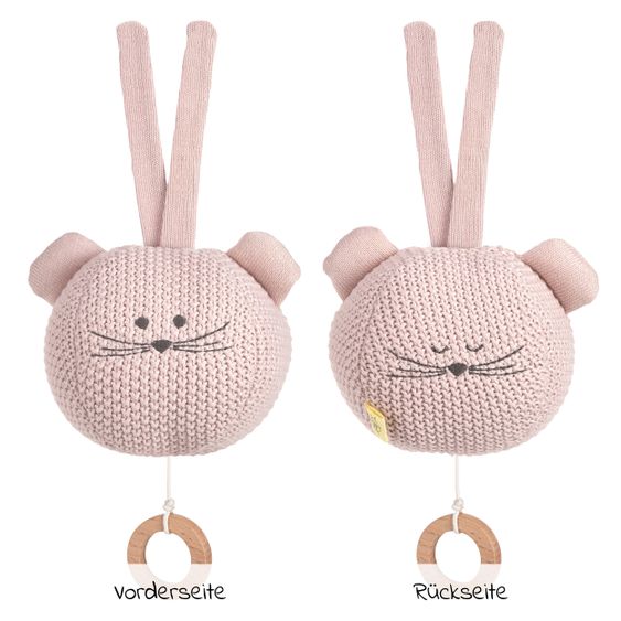 Lässig Organic cotton knitted music box - Little Chums Mouse