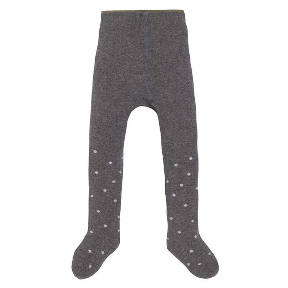 Lässig Strumpfhose Tights aus Bio-Baumwolle - Dots Anthracite - Gr. 50/56