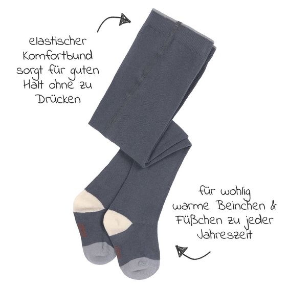 Lässig Strumpfhose Tights aus Bio-Baumwolle - Tiny Farmer Blue - Gr. 50/56