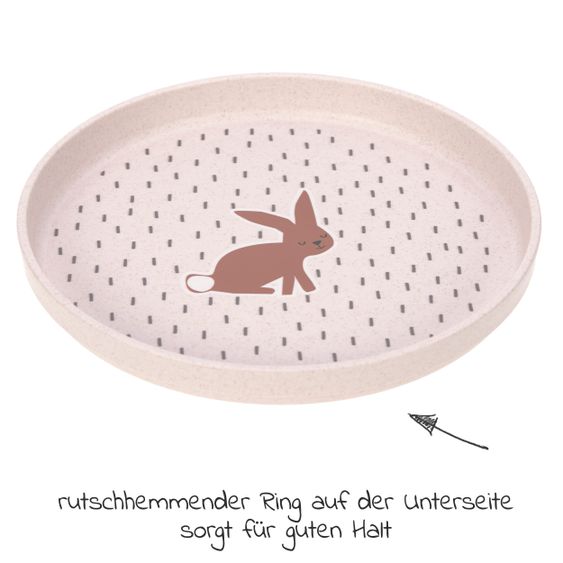 Lässig Teller Plate - Little Forest Rabbit - Rose