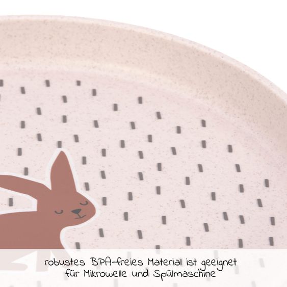Lässig Teller Plate - Little Forest Rabbit - Rose