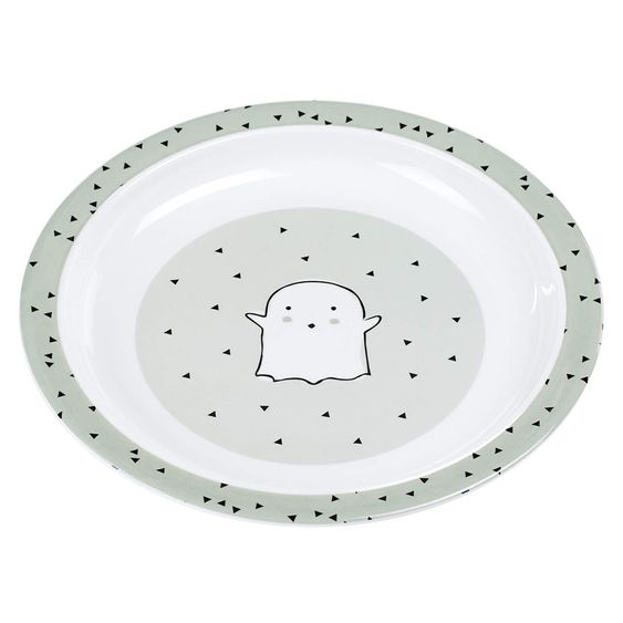 Lässig Teller rutschfest 21 cm - Little Spookies - Olive
