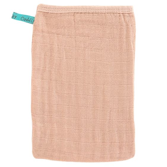 Lässig Waschhandschuh 3er Pack Muslin - Light Pink