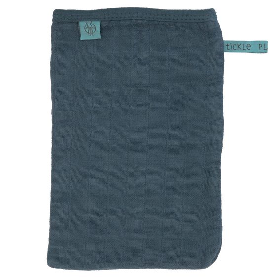 Lässig Waschhandschuh 3er Pack Muslin - Navy