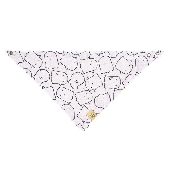 Lässig Wende-Bandana aus Mull - Little Spookies - Peach