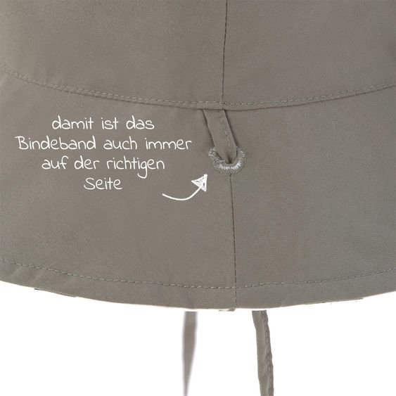 Lässig Cappello a secchiello reversibile con protezione solare SPF - Coccodrillo bianco - Taglia 43/45