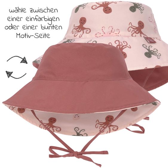 Lässig Wende-Hut LSF Sun Protection Bucket Hat - Octopus Rose - Gr. 43/45