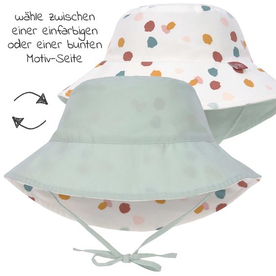 Lässig Wende-Hut LSF Sun Protection Bucket Hat - Spotted White - Gr. 43/45