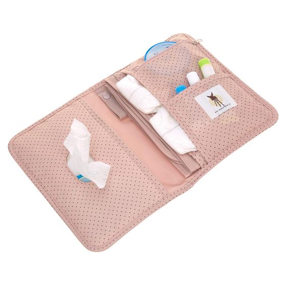 Lässig Changing Kit For On The Go Casual Changing Pouch - Dots Rose
