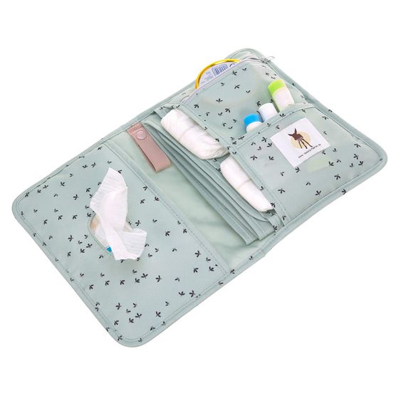 Lässig Wickel-Kit für Unterwegs Casual Changing Pouch - Floral Mint