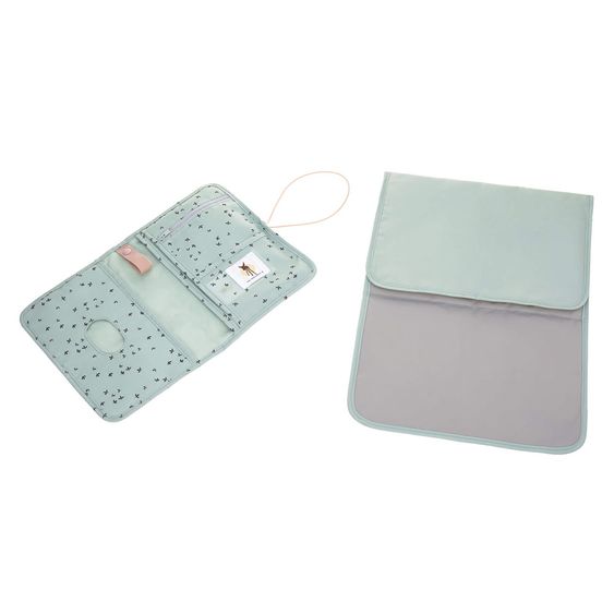 Lässig Wickel-Kit für Unterwegs Casual Changing Pouch - Floral Mint