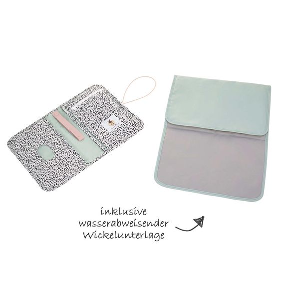 Lässig Changing Kit For On The Go Changing Pouch - Dotted Offwhite