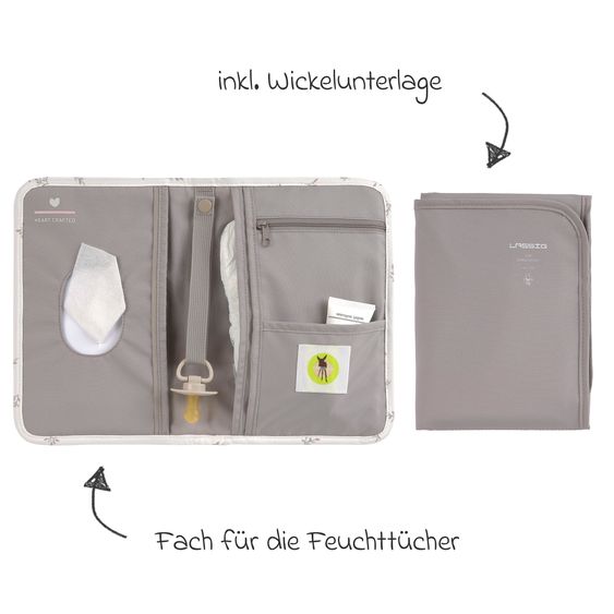 Lässig Wickel-Kit für Unterwegs Changing Pouch - Miracle of Nature Leaves