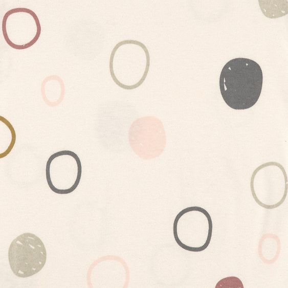 Lässig Wickelbody Kurzarm aus Bio-Baumwolle - Circles Offwhite - Gr. 50/56