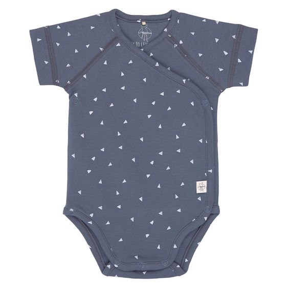 Lässig Wickelbody Kurzarm aus Bio-Baumwolle - Triangle Blue - Gr. 50/56