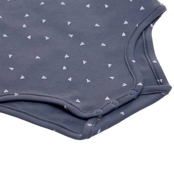 Lässig Wickelbody Kurzarm aus Bio-Baumwolle - Triangle Blue - Gr. 50/56
