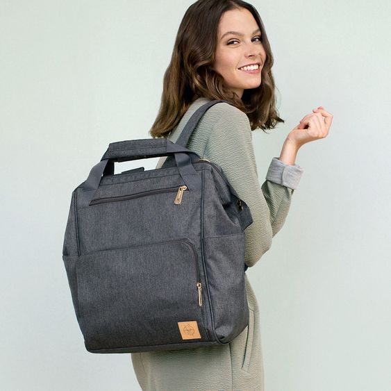 Lässig Wickelrucksack Glam Goldie Backpack - Anthracite