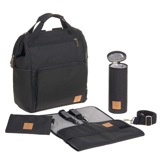 Lässig Wickelrucksack Glam Goldie Backpack - Black