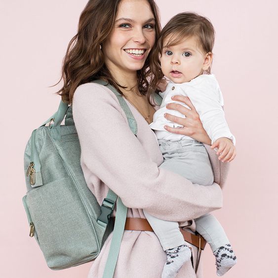 Lässig Wickelrucksack Glam Goldie Backpack - Mint