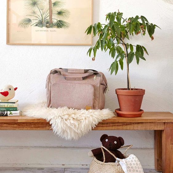 Lässig Wickelrucksack Glam Goldie Twin Backpack - Rose