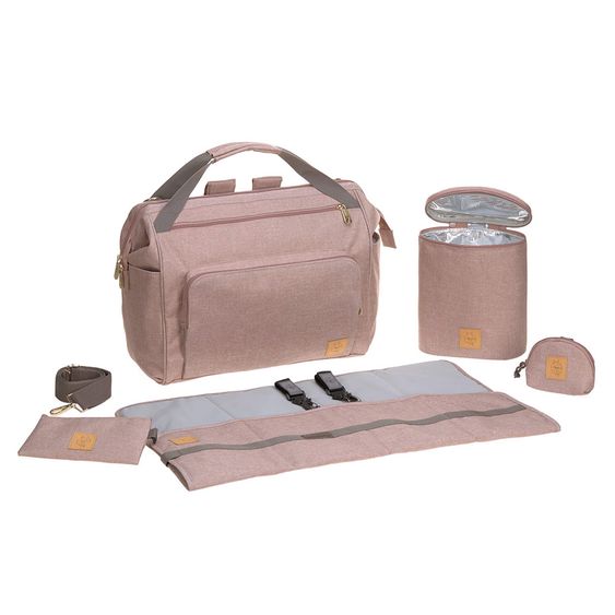 Lässig Wickelrucksack Glam Goldie Twin Backpack - Rose