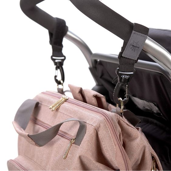 Lässig Wickelrucksack Glam Goldie Twin Backpack - Rose