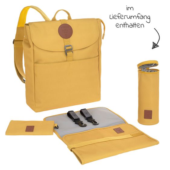 Lässig Wickelrucksack Green Label Backpack Adventure - Lemon Curry