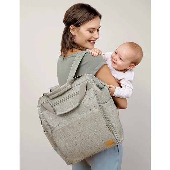 Lässig Wickelrucksack Green Label Glam Goldie Backpack - Boucle Beige