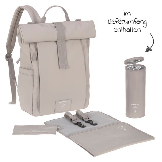 Lässig Wickelrucksack Green Label Rolltop Up Backpack - Limited Edition - Taupe