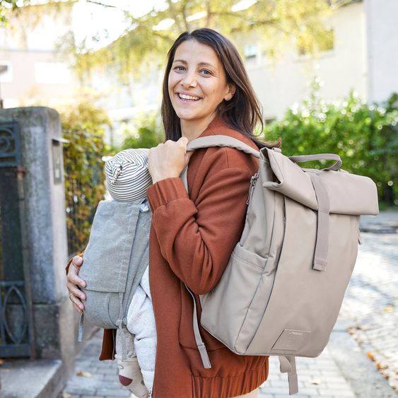 Lässig Wickelrucksack Green Label Rolltop Up Backpack - Limited Edition - Taupe