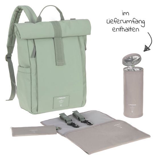 Lässig Wickelrucksack Green Label Rolltop Up Backpack - Silver Green