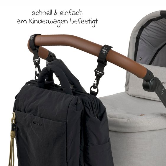 Lässig Wickelrucksack Minoa Backpack - Black