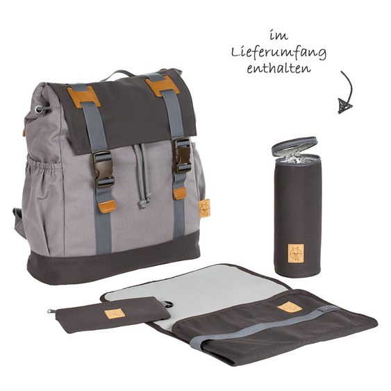 Lässig Wickelrucksack Vintage Little One & Me Backpack - Grey