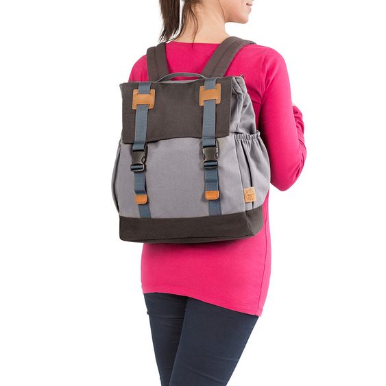 Lässig Wickelrucksack Vintage Little One & Me Backpack - Grey