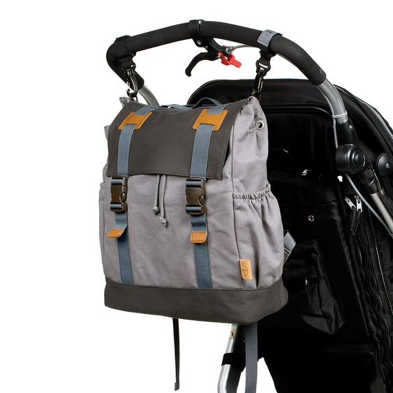 Lässig Wickelrucksack Vintage Little One & Me Backpack - Grey