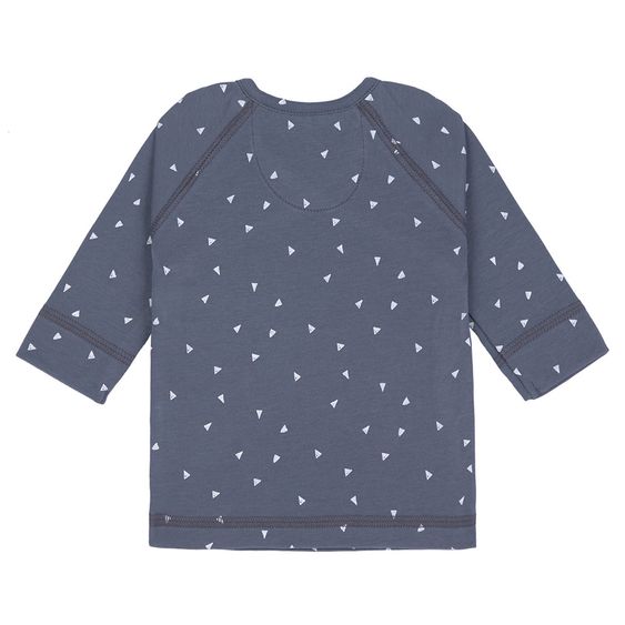 Lässig Wickelshirt Kimono aus Bio-Baumwolle - Triangle Blue - Gr. 50/56