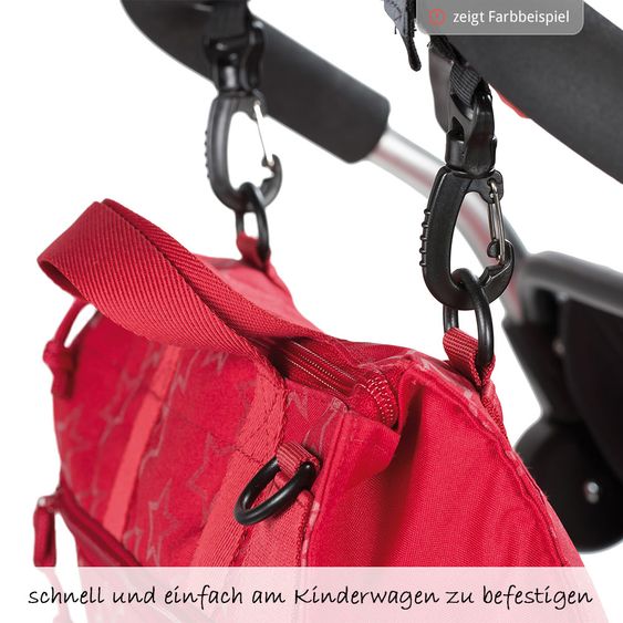 Lässig Wickeltasche Casual Buggy Bag - Reflective Star - Black