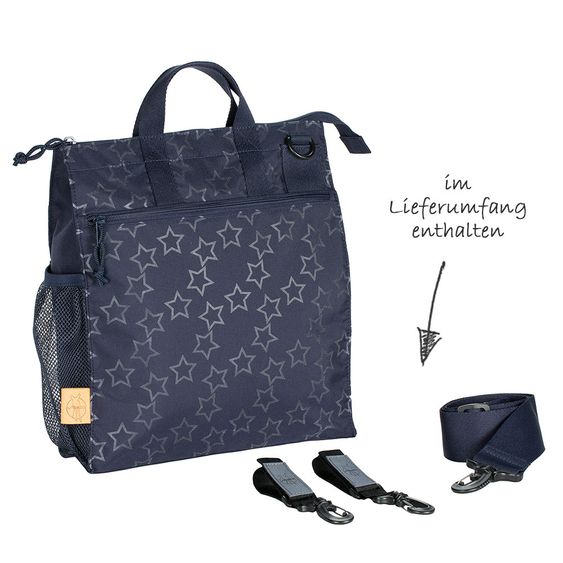 Lässig Wickeltasche Casual Buggy Bag - Reflective Star - Navy
