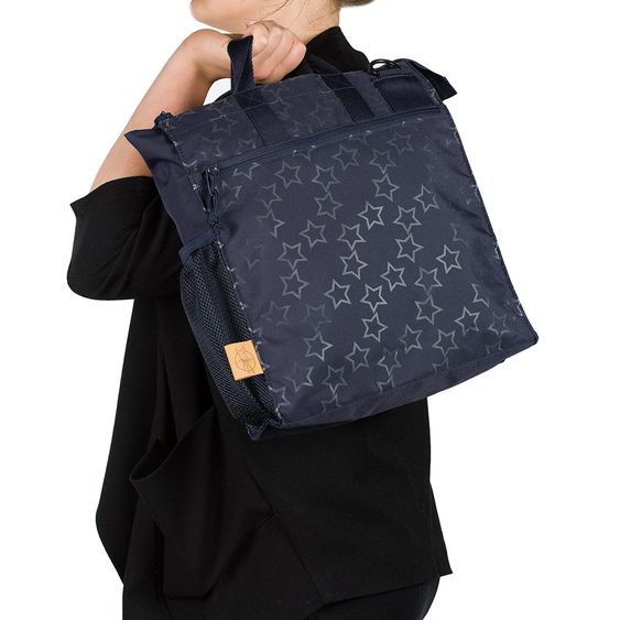 Lässig Wickeltasche Casual Buggy Bag - Reflective Star - Navy