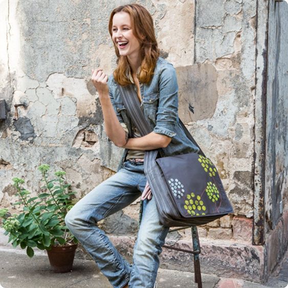 Lässig Wickeltasche Casual Messenger Bag - Barberry Ebony