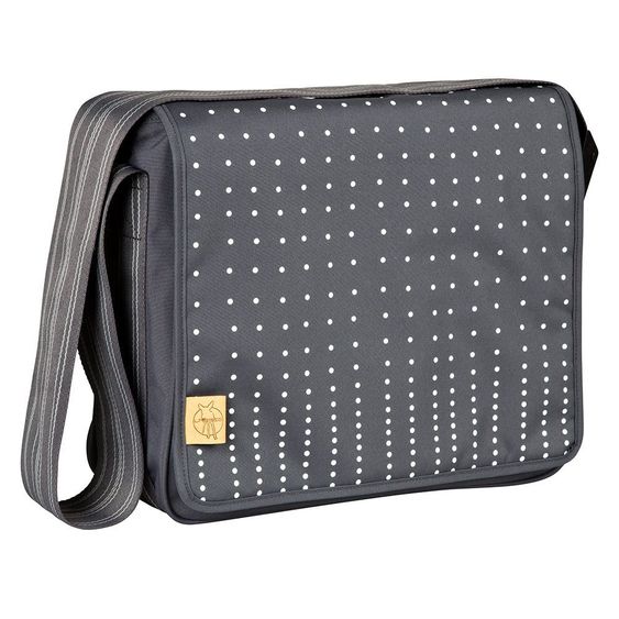 Lässig Wickeltasche Casual Messenger Bag - Dotted Lines - Ebony