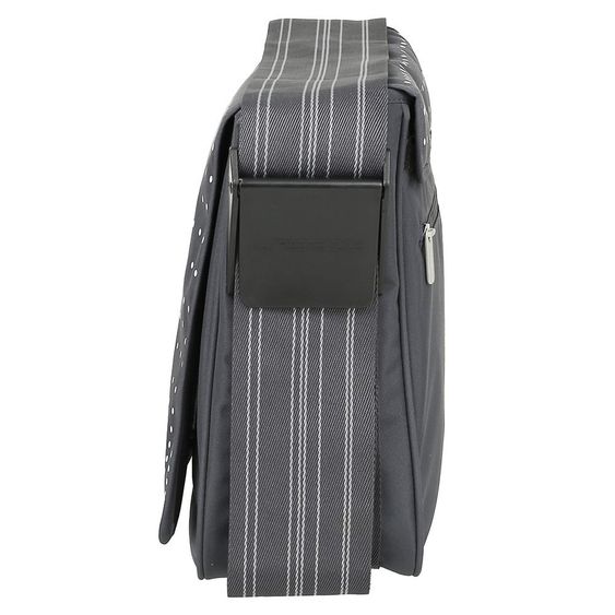 Lässig Wickeltasche Casual Messenger Bag - Dotted Lines - Ebony