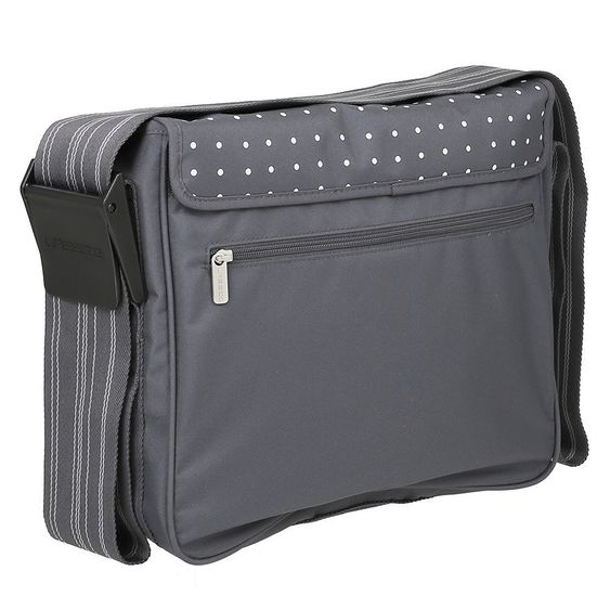Lässig Wickeltasche Casual Messenger Bag - Dotted Lines - Ebony