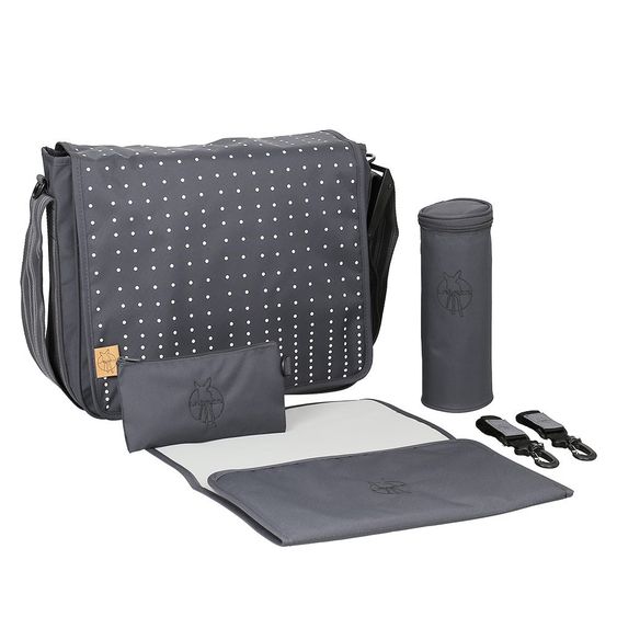 Lässig Wickeltasche Casual Messenger Bag - Dotted Lines - Ebony