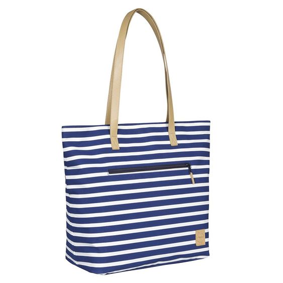 Lässig Wickeltasche Casual Tote Bag - Striped - Navy