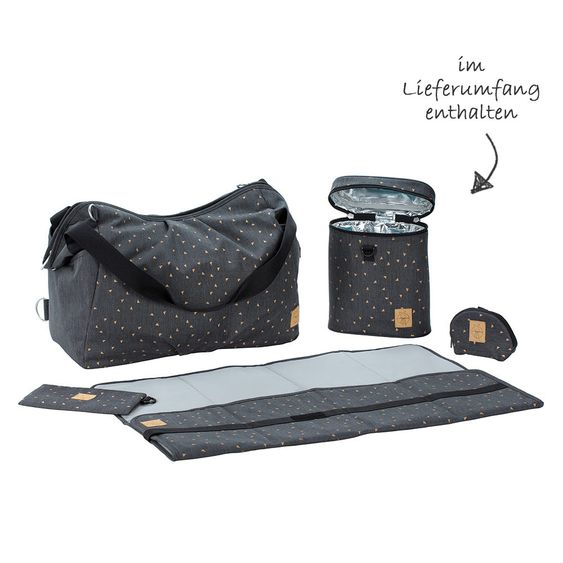 Lässig Wickeltasche Casual Twin Bag - Triangel - Dark Grey