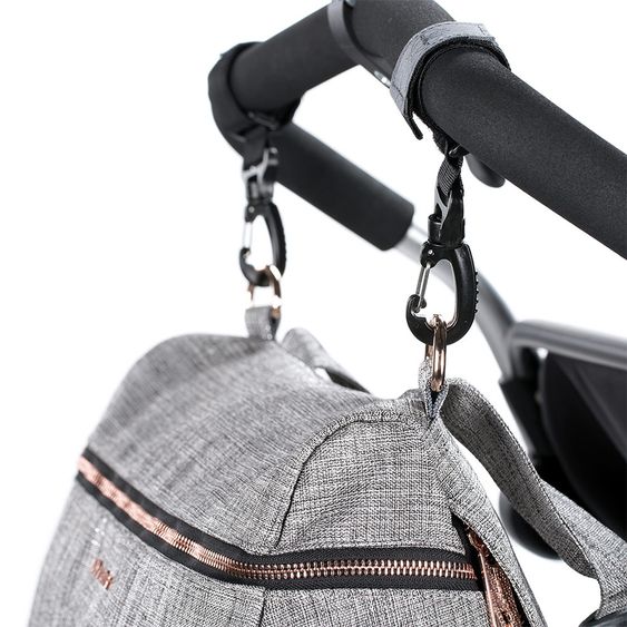 Lässig Wickeltasche Glam Rosie Bag - Anthracite Glitter